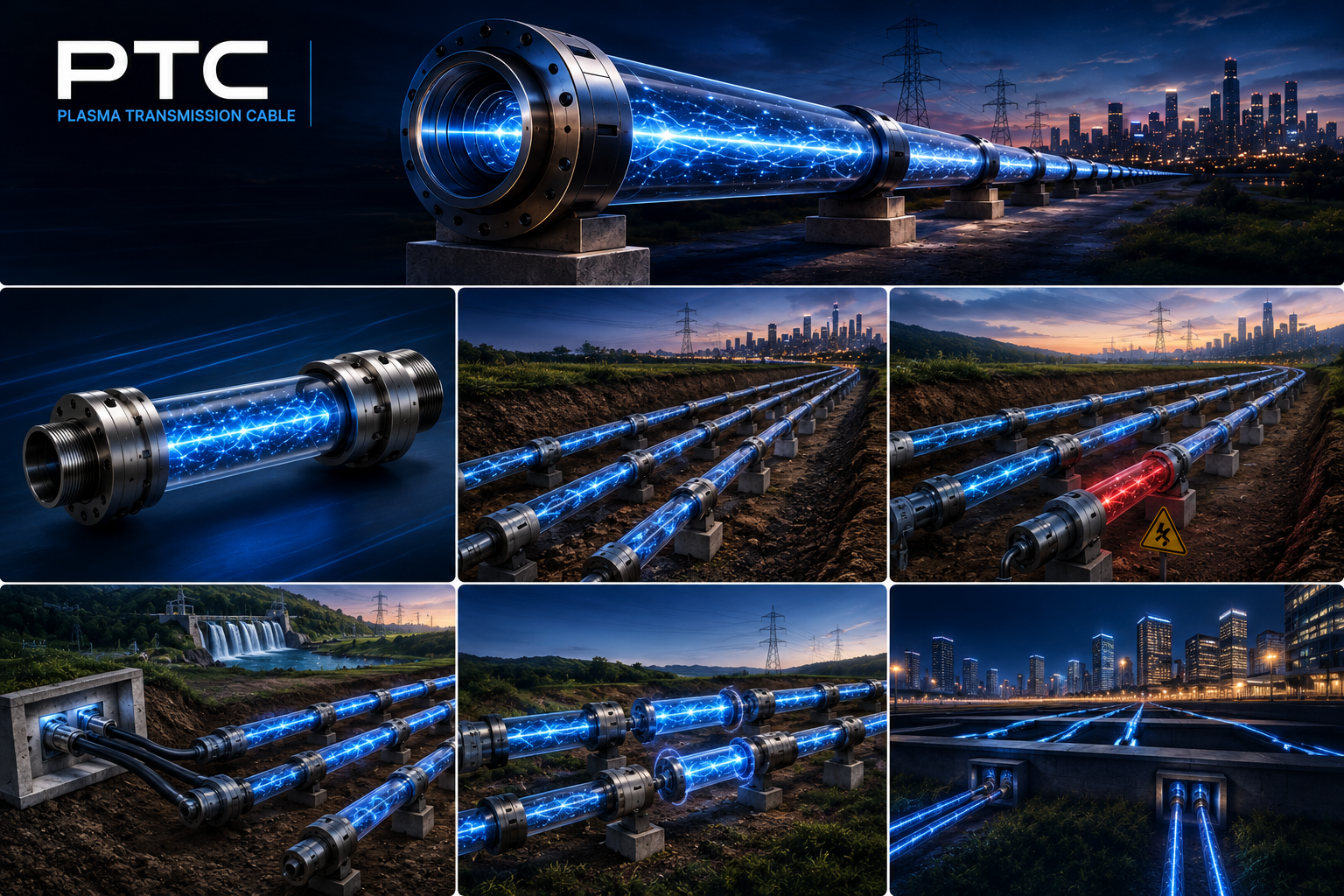 Concept image representing plasma-based energy transmission